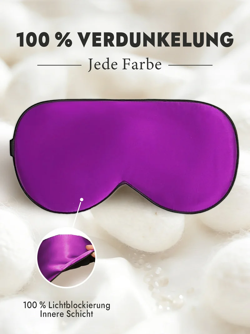 100% Maulbeerseide Schlafmaske mit Elastikband