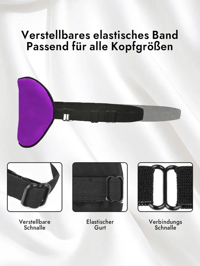100% Maulbeerseide Schlafmaske mit Elastikband