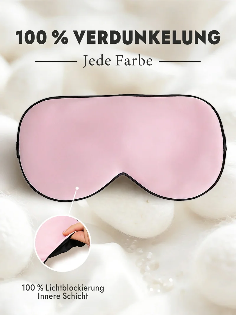 100% Maulbeerseide Schlafmaske mit Elastikband