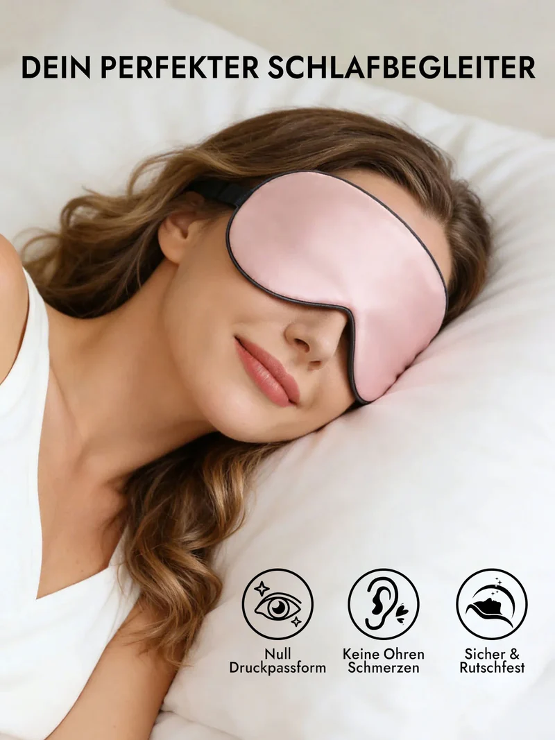 100% Maulbeerseide Schlafmaske mit Elastikband