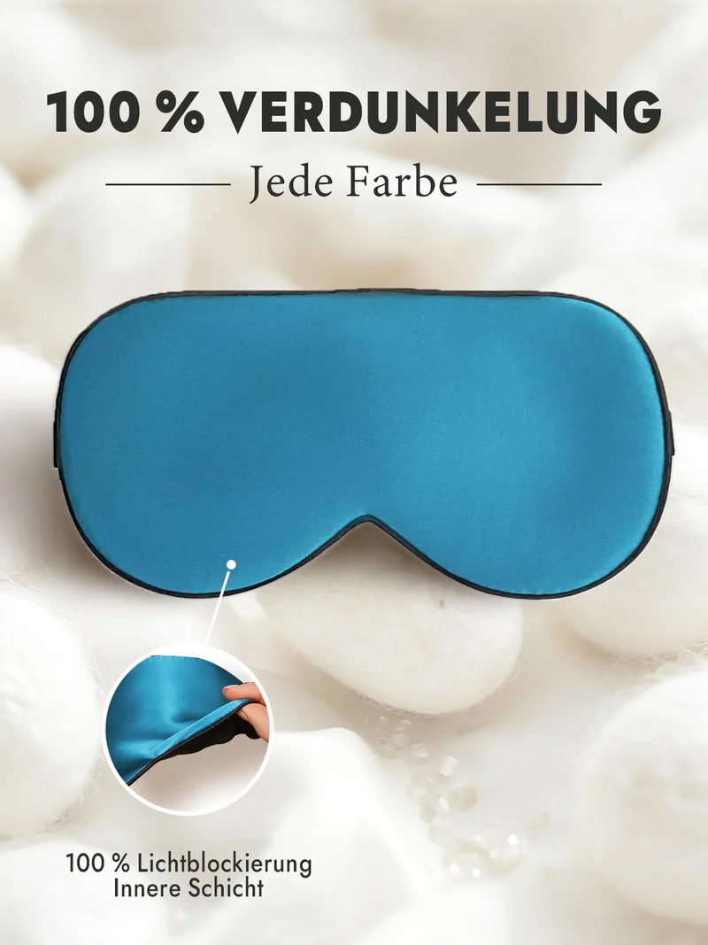 100% Maulbeerseide Schlafmaske mit Elastikband