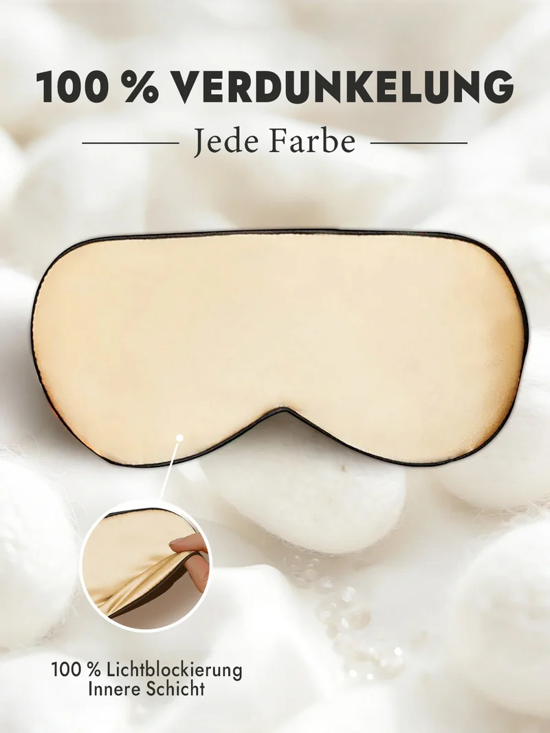 100% Maulbeerseide Schlafmaske mit Elastikband