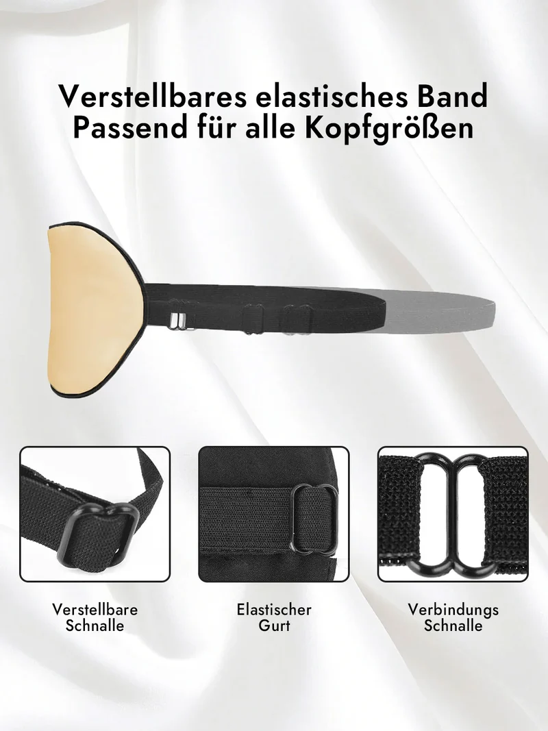 100% Maulbeerseide Schlafmaske mit Elastikband