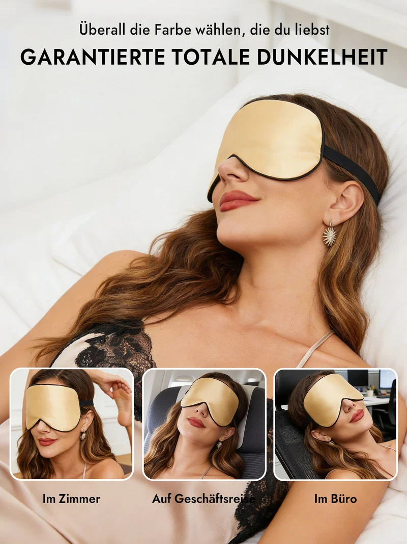 100% Maulbeerseide Schlafmaske mit Elastikband
