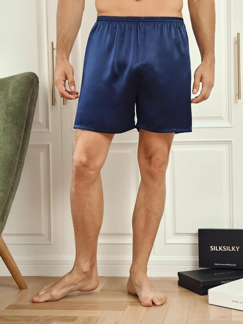 100% Maulbeerseide Herren-Lounge-Schlafshorts