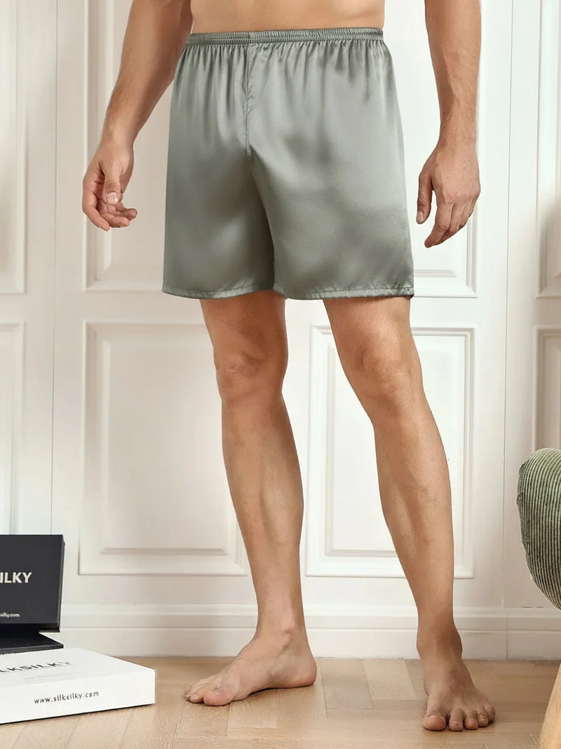 100% Maulbeerseide Herren-Lounge-Schlafshorts