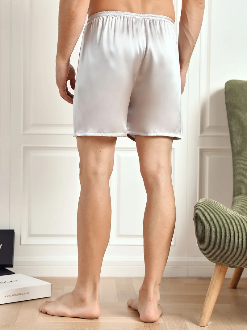 100% Maulbeerseide Herren-Lounge-Schlafshorts