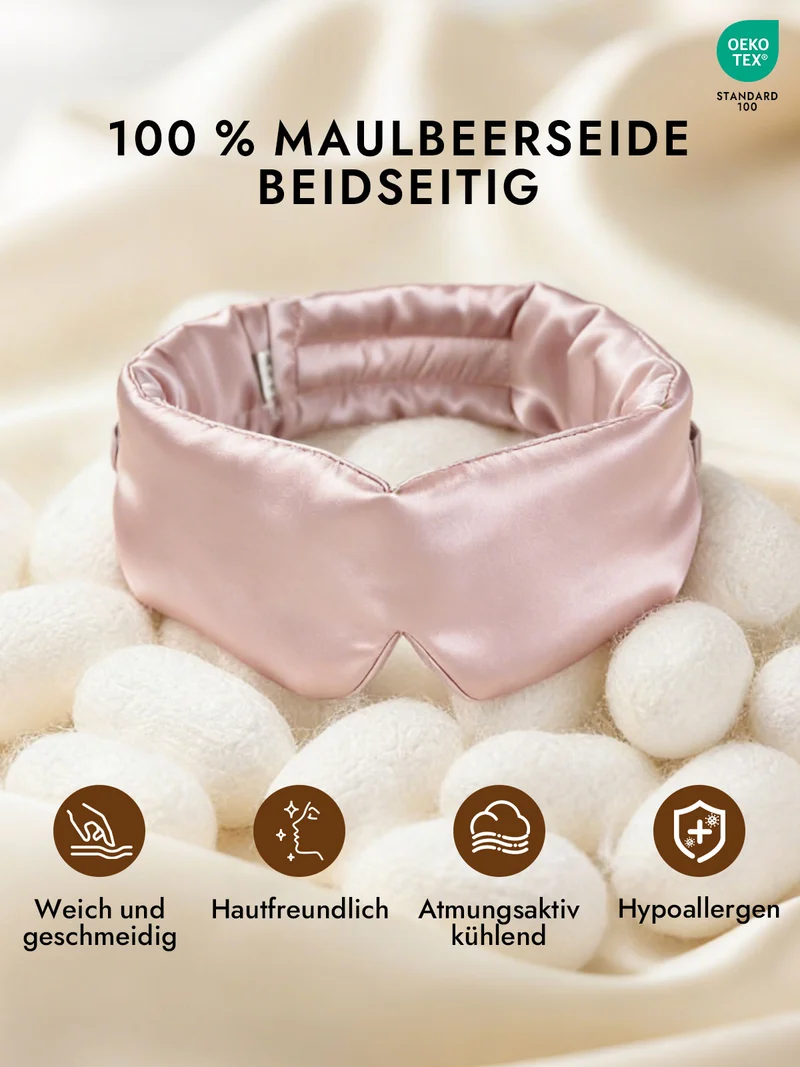 100% Maulbeerseide elegante einteilige Schlafmaske