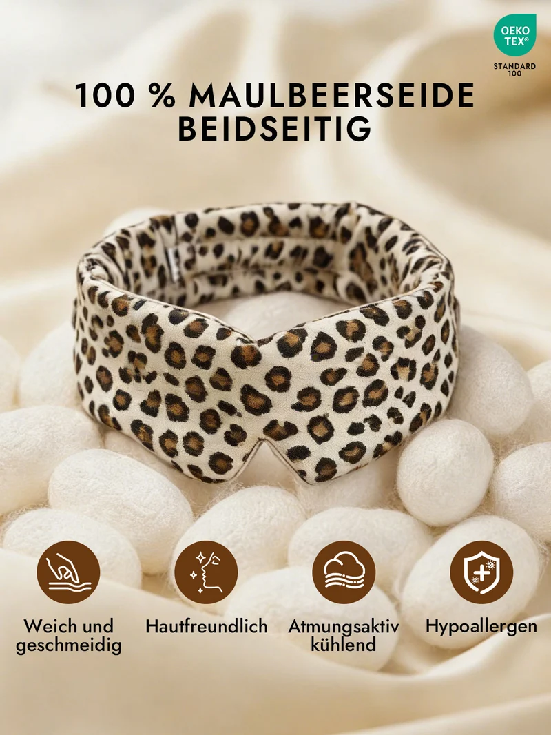100% Maulbeerseide elegante einteilige Schlafmaske