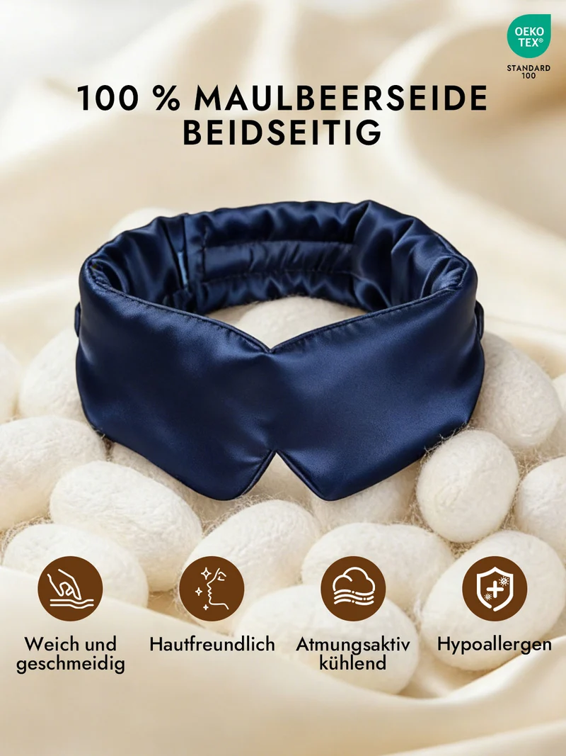 100% Maulbeerseide elegante einteilige Schlafmaske