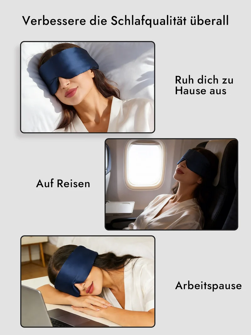 100% Maulbeerseide elegante einteilige Schlafmaske