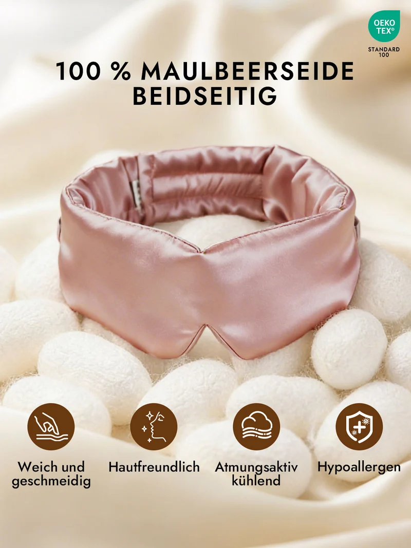 100% Maulbeerseide elegante einteilige Schlafmaske