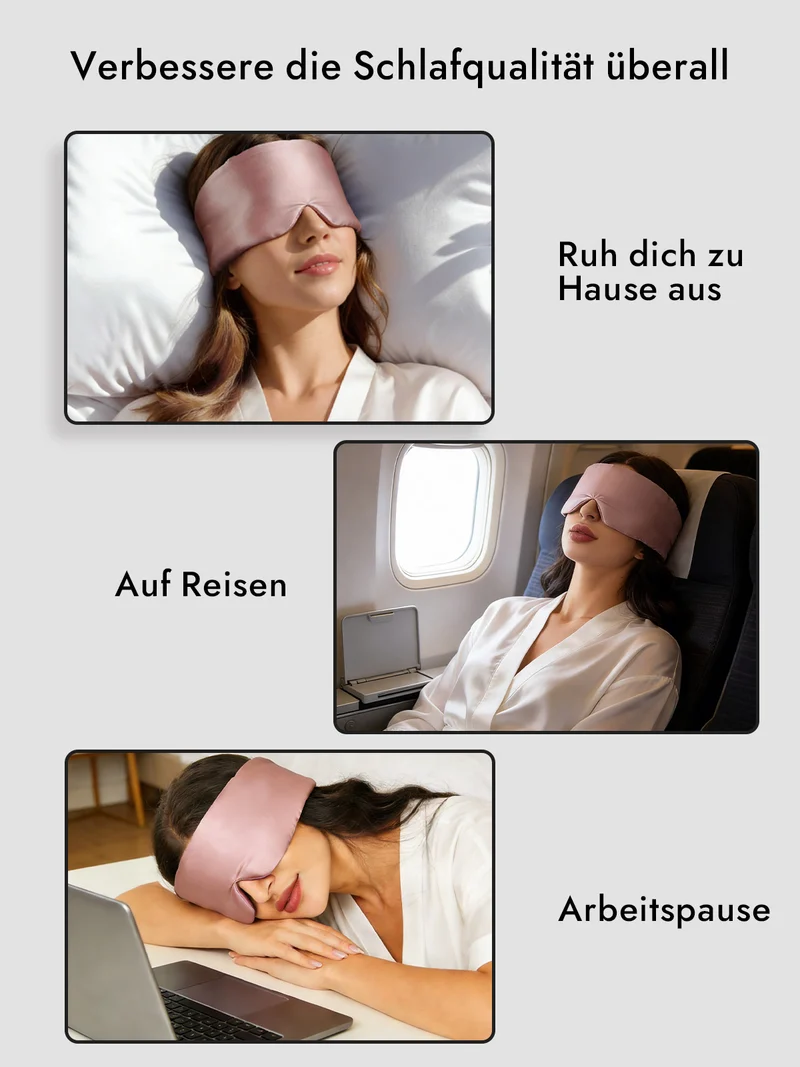 100% Maulbeerseide elegante einteilige Schlafmaske