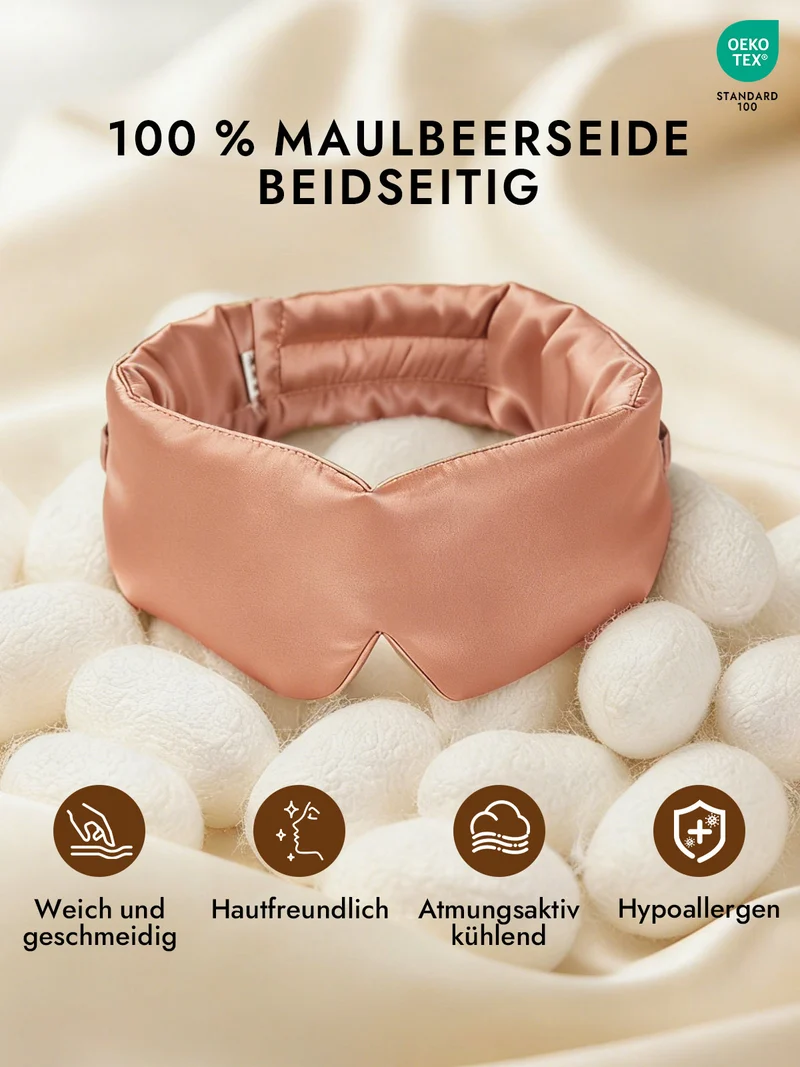 100% Maulbeerseide elegante einteilige Schlafmaske