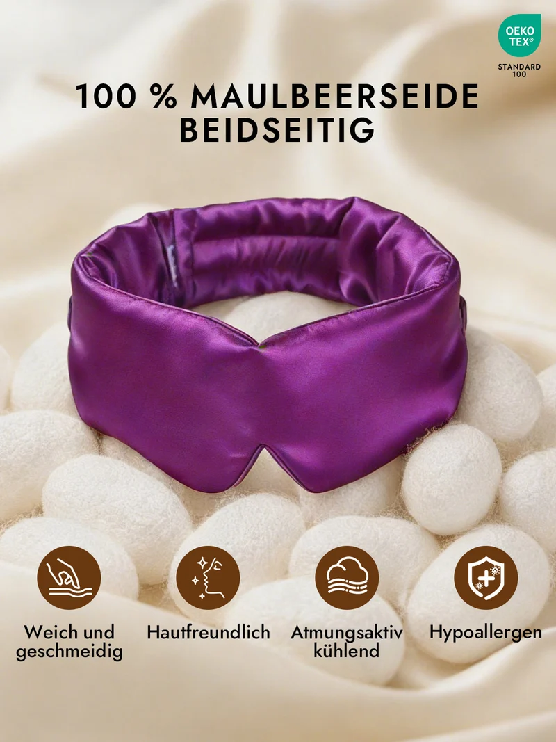 100% Maulbeerseide elegante einteilige Schlafmaske