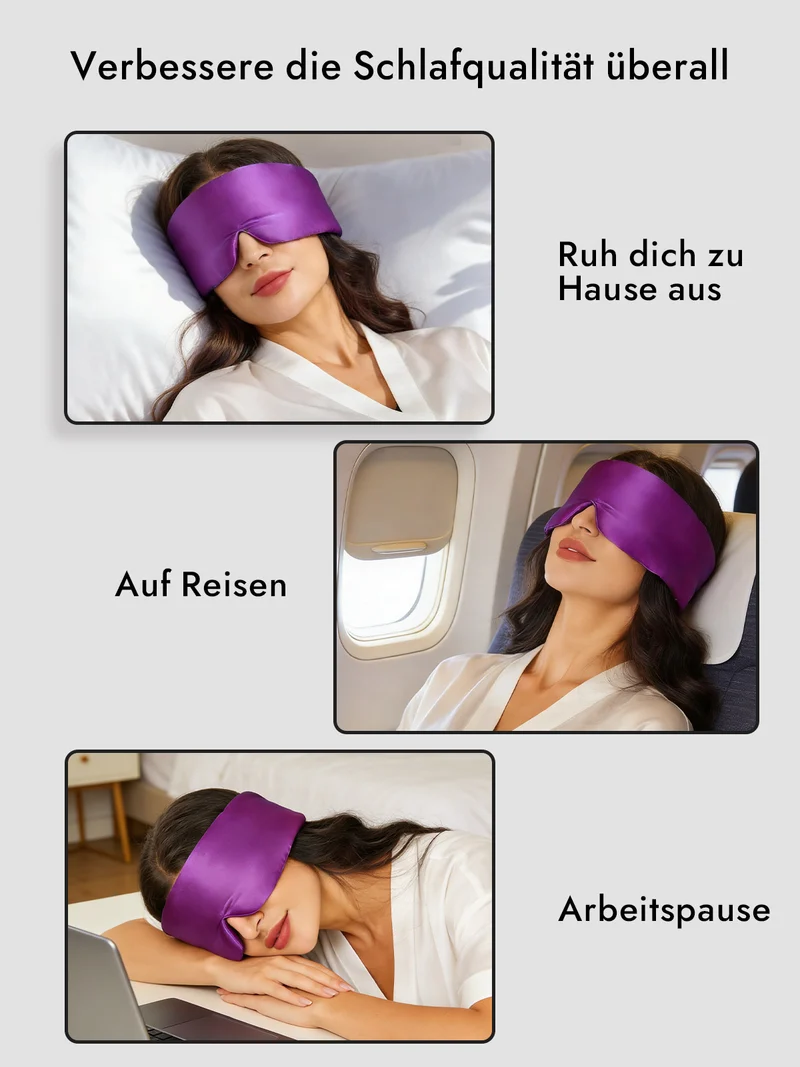 100% Maulbeerseide elegante einteilige Schlafmaske