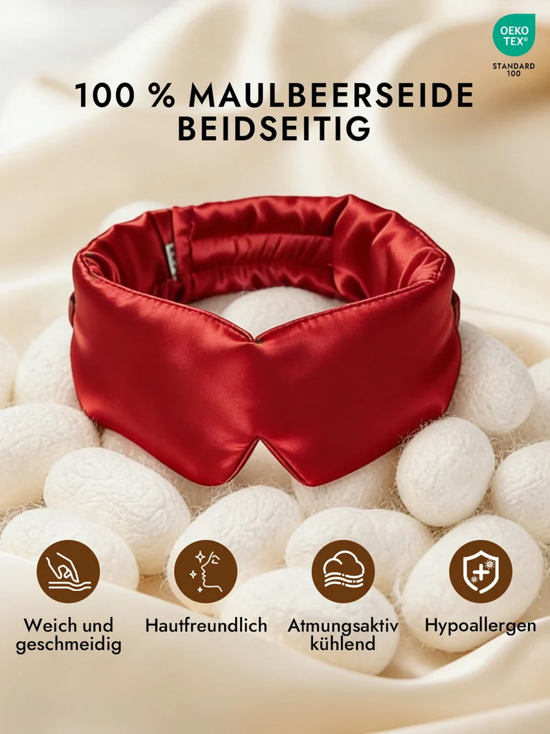 100% Maulbeerseide elegante einteilige Schlafmaske
