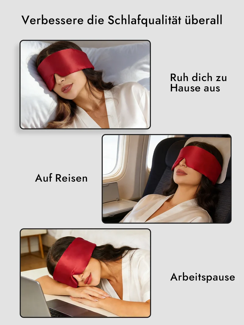 100% Maulbeerseide elegante einteilige Schlafmaske