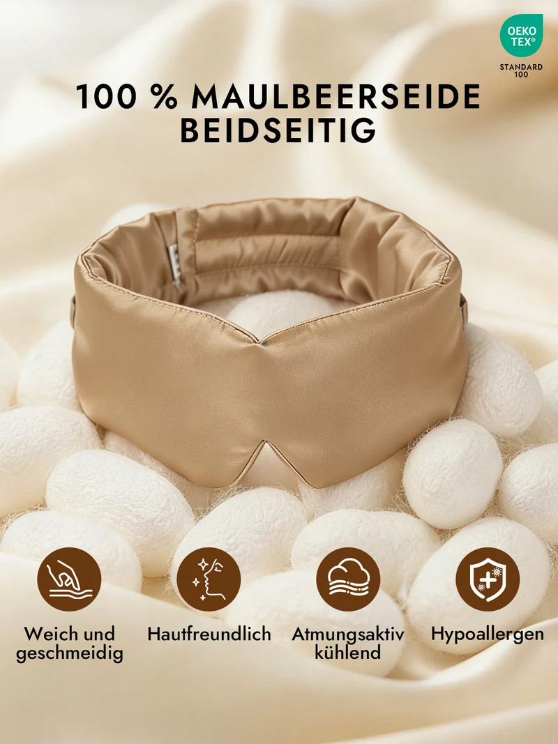 100% Maulbeerseide elegante einteilige Schlafmaske