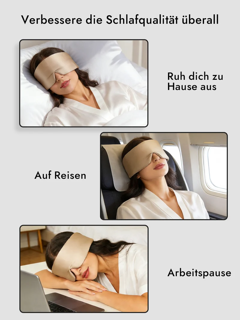 100% Maulbeerseide elegante einteilige Schlafmaske