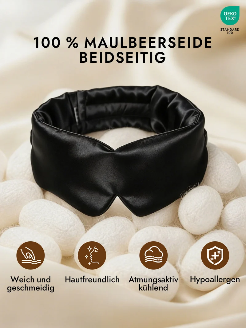 100% Maulbeerseide elegante einteilige Schlafmaske