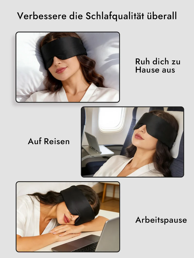 100% Maulbeerseide elegante einteilige Schlafmaske