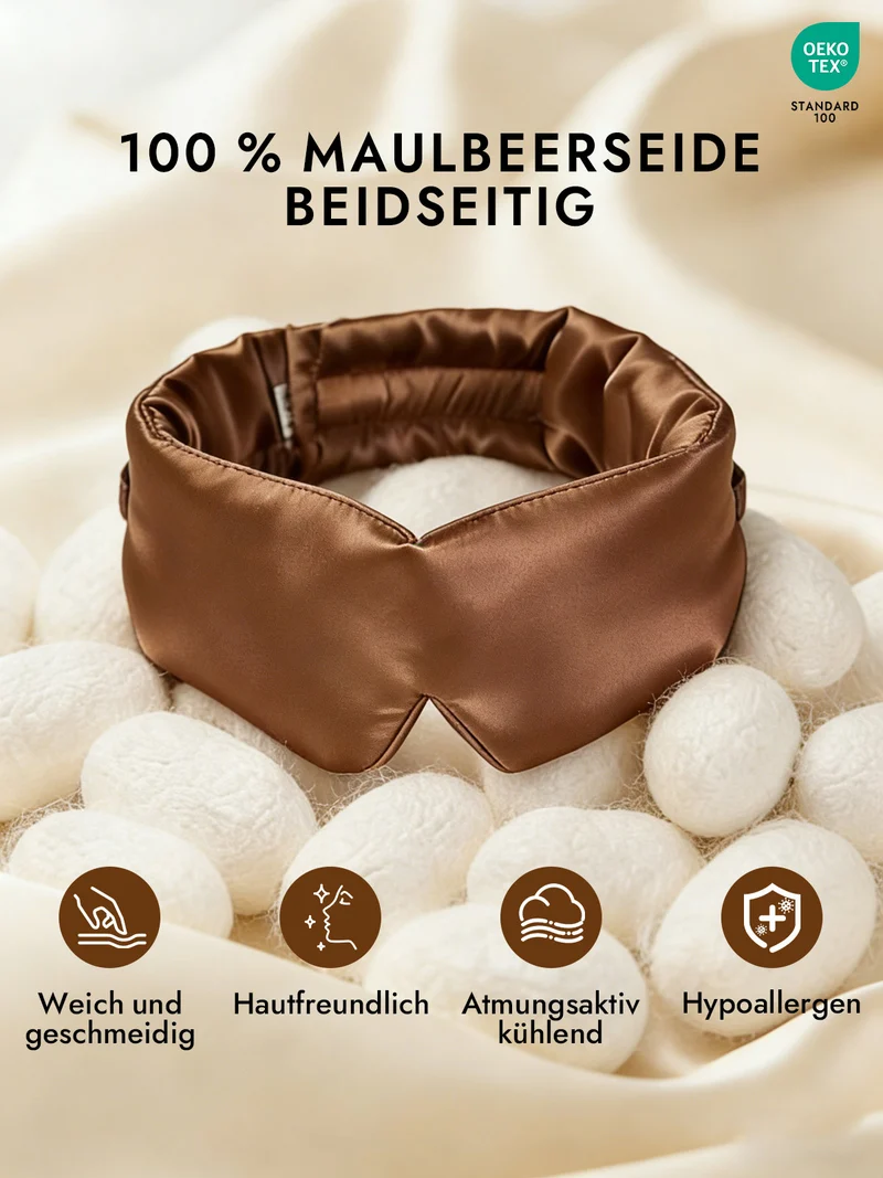 100% Maulbeerseide elegante einteilige Schlafmaske