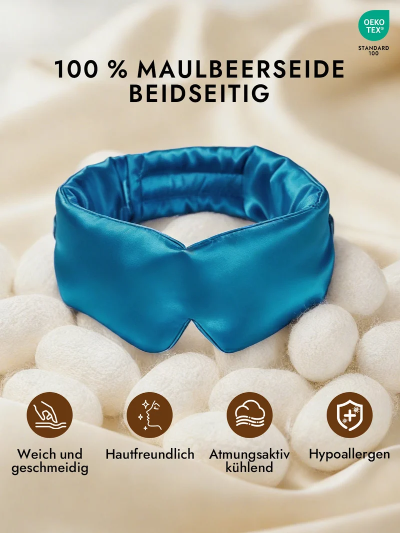 100% Maulbeerseide elegante einteilige Schlafmaske