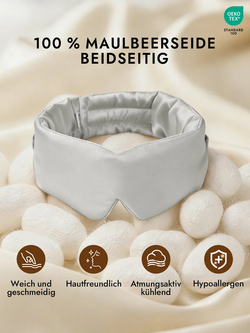 100% Maulbeerseide elegante einteilige Schlafmaske