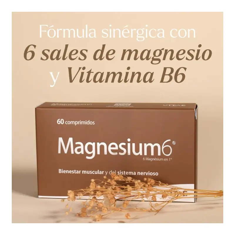Magnesium6 120 tablets – Containing 6 magnesium salts, vitamin B6 and taurine