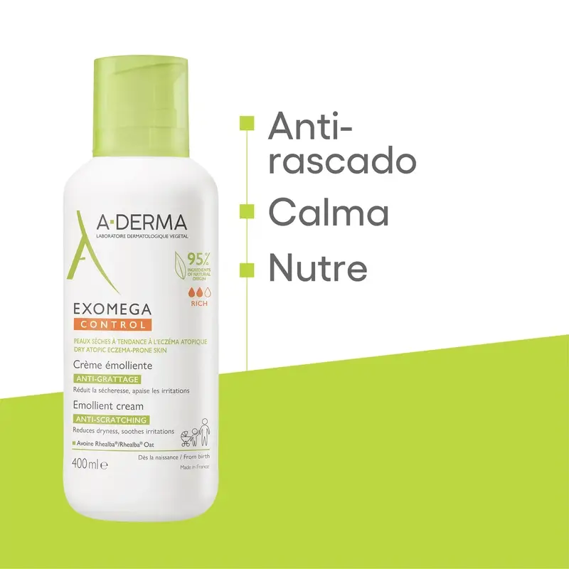 A-Derma Exomega Control Emollient Cream, 400 ml