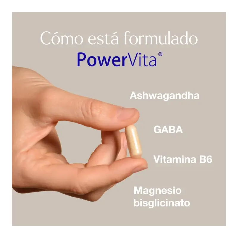 PowerVita 30 capsules – With ashwagandha, magnesium and GABA