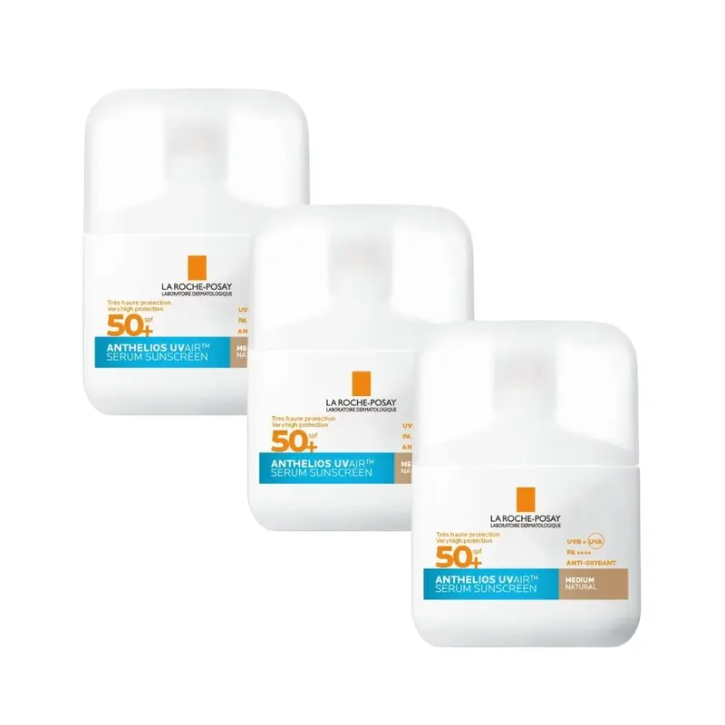 La Roche Posay Anthelios Uvair Sun Serum Spf50+ Tinted Medium , 3X50 Ml