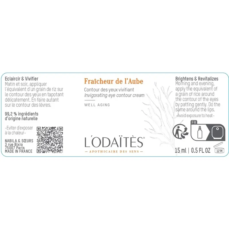 L'Odaïtès Facial Fraîcheur De L'Aube - Revitalising Eye Contour , 15 ml