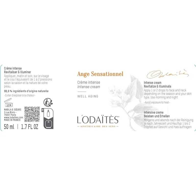 L'Odaïtès Facial Ange Sensationnel - Intense Cream , 50 ml
