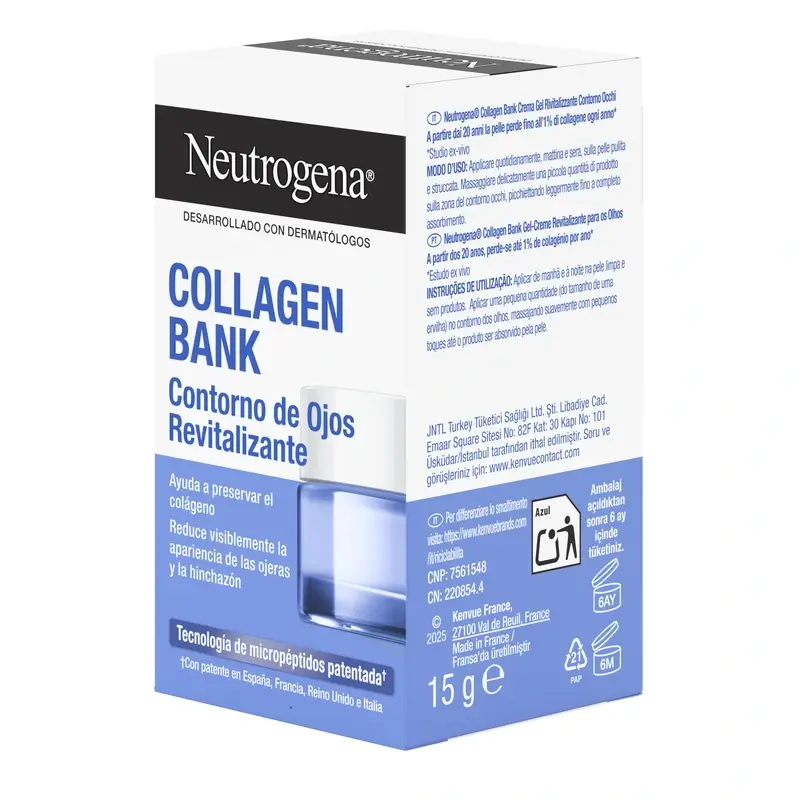 Neutrogena Collagen Bank Revitalising Eye Contour Revitalising Cream Gel, 15 ml