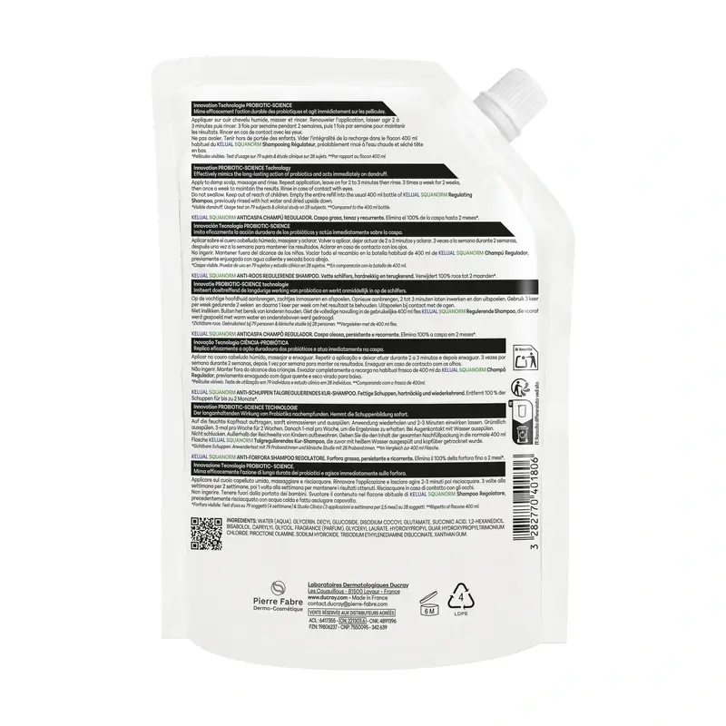 Ducray Kelual Squanorm Ch C Grease Eco Refill, 400 ml
