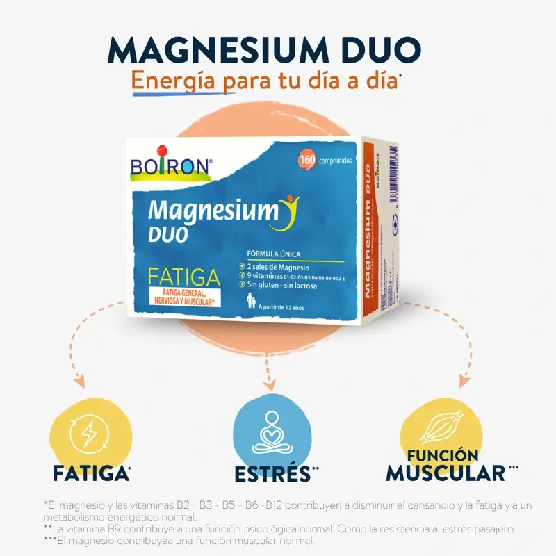 Boiron Magnesium Duo Fatigue, 160 Tablets