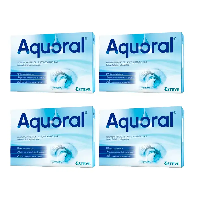 Aquoral Ophthalmological Drops, Pack 4 x 20 Single Doses