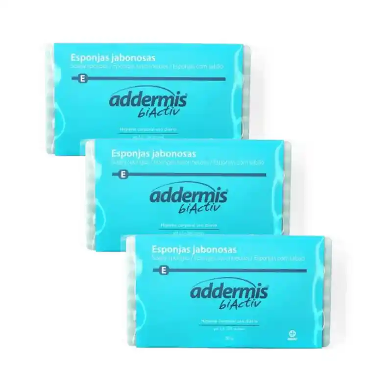 Addermis Biactiv Daily Cleansing Sponge , 3X20 Units